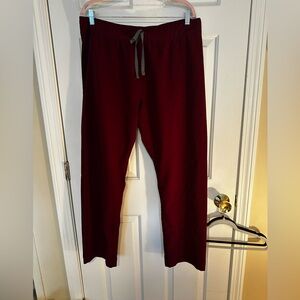 Figs Burgundy Scrub Pants